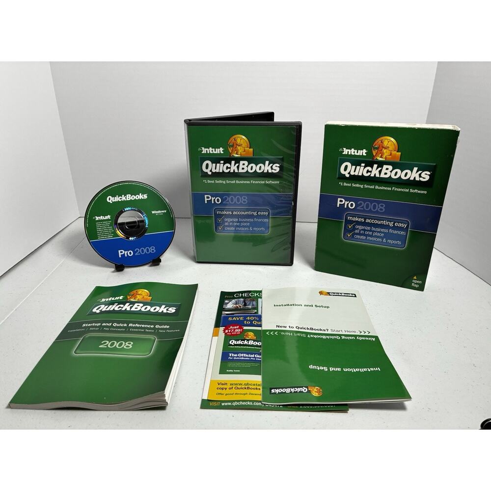 QUICKBOOKS Desktop Pro 2008 Accounting Windows XP/Vista Compatible with Key
